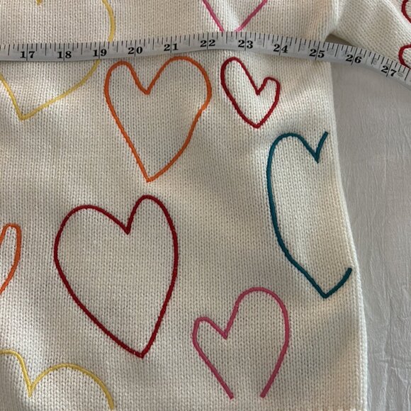 Embroidered Heart Cardigan ♥️💜💛💚🧡 NWT - Picture 4 of 9